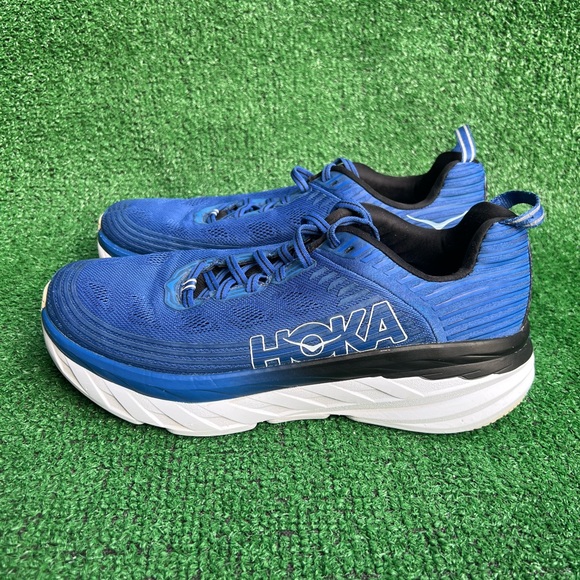HOKA ONE ONE Blue Bondi 6 Sneakers Shoes Mens Sz 10.5 Running Walking pre-owned - Picture 13 of 16